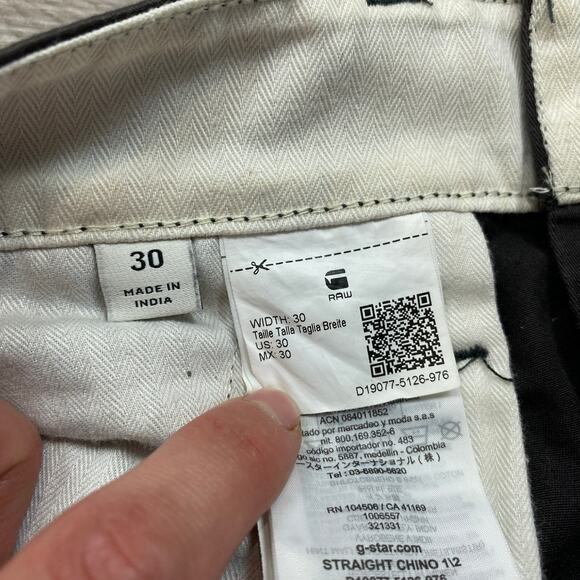 G Star Raw Straight Chino 1/2 8" Shorts Men's 30 - Picture 4 of 10